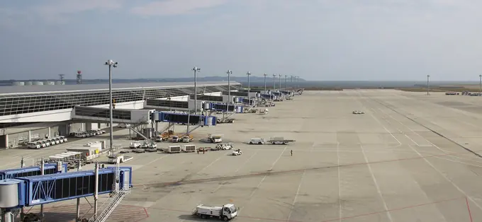 터미널에서 바라본 Chubu Centrair International Airport의 계류장
