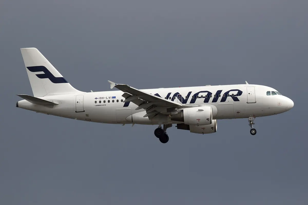 準備降落的 Finnair A319 客機