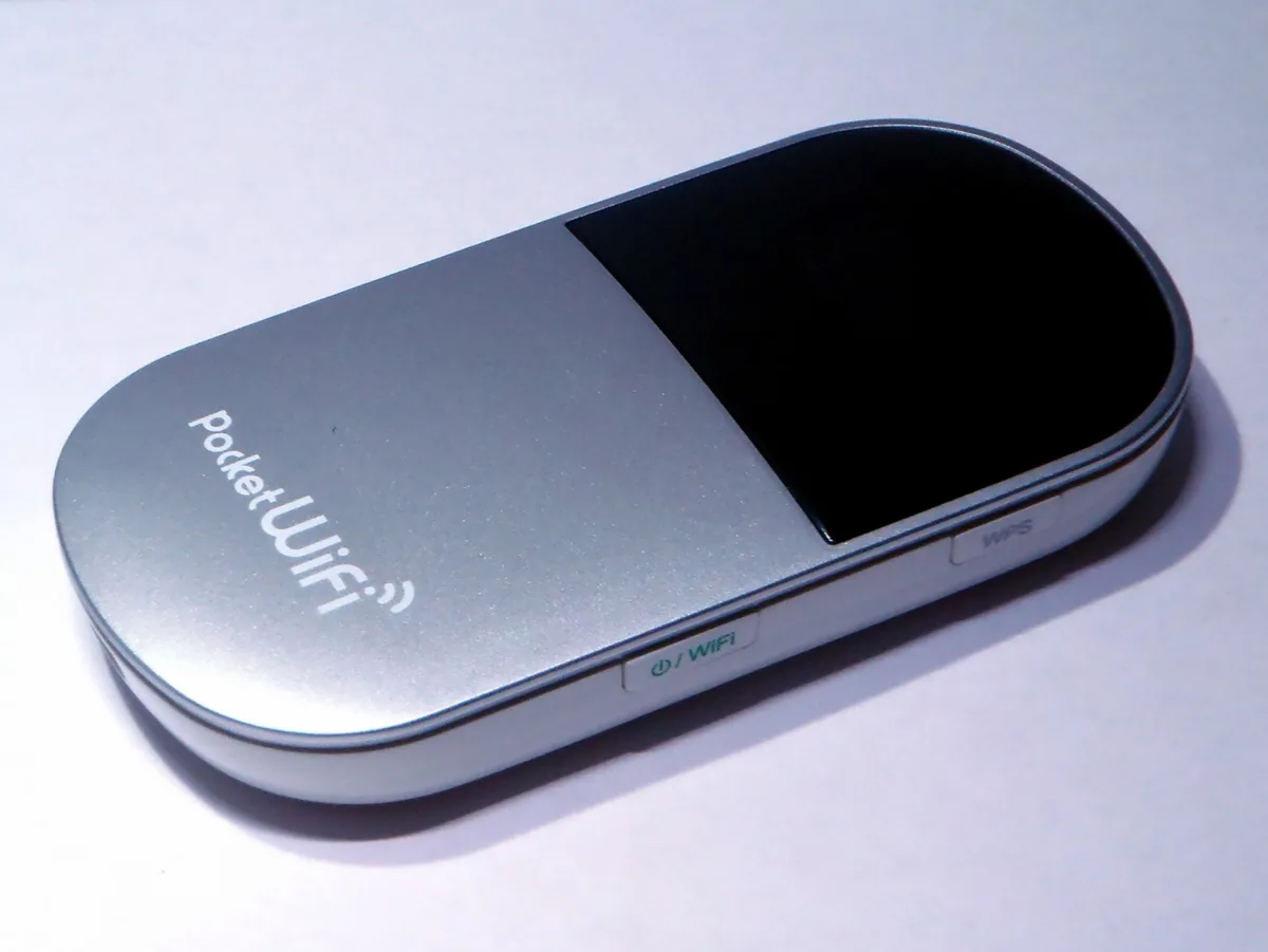 A Pocket WiFi mobile router (Huawei GP01) sold in Japan, in 2013