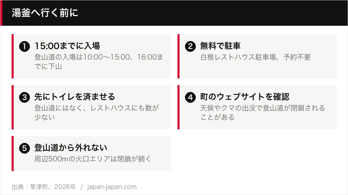 湯釜へ行く前に